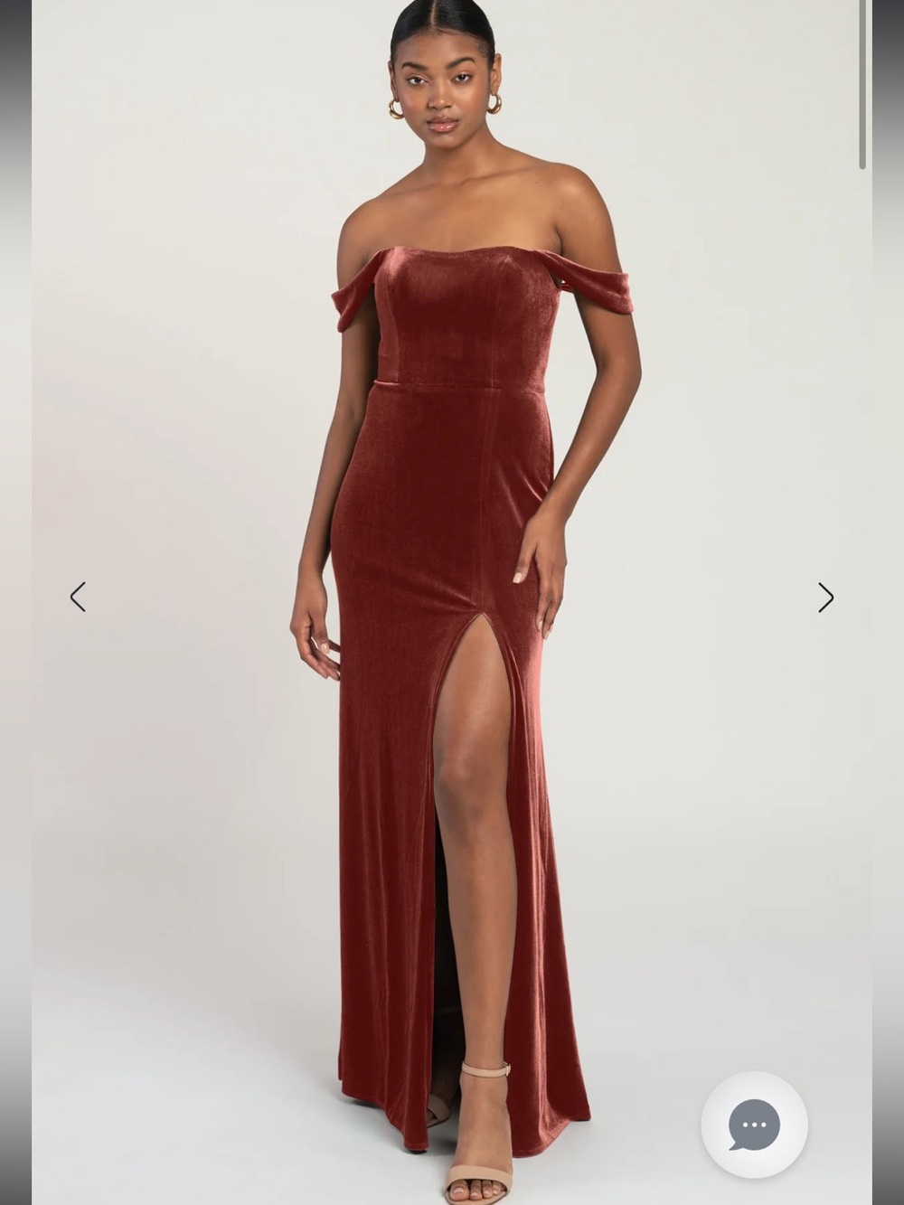 JENNY YOO ISSA Velvet Maxi Dress